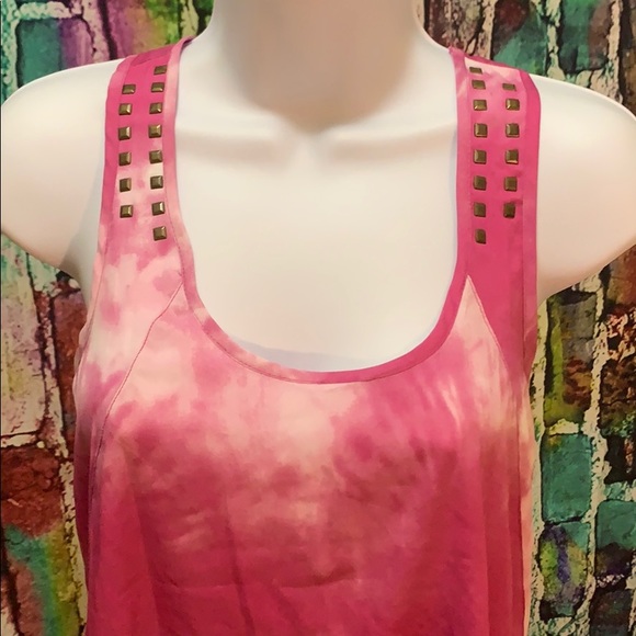 Mudd embellished tie dyed pink and purple xs tank - Picture 3 of 7